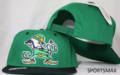 Notre Dame Fighting Irish Green / Navy Two Tone Plastic Snapback Adjustable Plastic Snap Back Hat / Cap