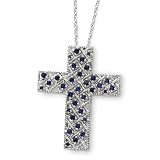 Sterling Silver Cross Necklace with September Birthstone Blue CZ 18 Inches Reviews 41vnikeWK8L. SL160 Sterling Silver Cross Necklace with September Birthstone Blue CZ 18 Inches Reviews