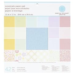 Martha Stewart Crafts Paper Pad, Pastels, 12 by 12 inches, 42 Sheets