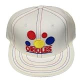MLB BALTIMORE ORIOLES FLAT BILL FITTED HAT WHITE 7 1/8
