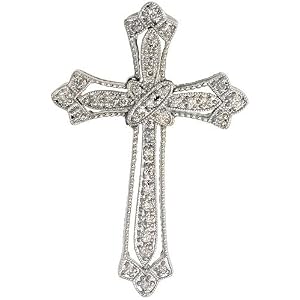 Cross Pendant with Brilliant Cut Diamonds