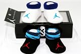 Nike Air Jordan Newborn Infant Baby Booties Socks Black and White w/Air Jordan Logo Size 0-6 Month