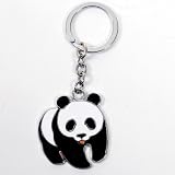 Chinese Panda Metal Keychain Key Ring Fob Chain