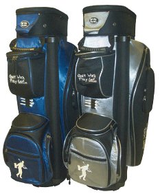 QUIT WORK PLAY GOLF 14 WAY CART BAG NAVY/BLACK