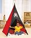 Pirate Teepee Play RED & Black Tent Kids House TOY Boy Girl Indoor