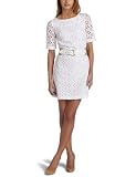 ABS Allen Schwartz Women's Belted Elbow Sleeve Eyelet Dress