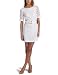 ABS Allen Schwartz Women's Belted Elbow Sleeve Eyelet Dress