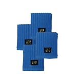 MEDITERRANEAN BLUE RIBBED TERRY COTTON DISH CLOTHS - 4 PACK by ECO-EOC