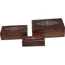 Indian Jewellery Antique Jewelry Boxes Set of 3 Handcrafted Gift Idea 5 X 5 X 2.5 Inches Indian Jewellery Antique Jewelry Boxes Set of 3 Handcrafted Gift Idea 5 X 5 X 2.5 Inches