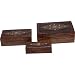 Wooden Jewelry Boxes Indian Crafts Set of 3 Gift for Girls (wc446)