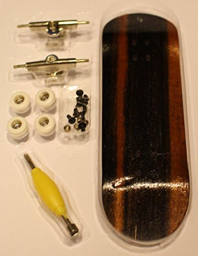 Fingerboard Bearing Wheels Wide Trucks "Legit Wood" Finger Skateboards : Extreme Shape Ebony