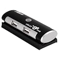 Cables To Go 4-Port USB 2.0 Aluminum Hub - Black (27401)