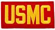 USMC Embroidered Patch US Marine Corps Colors Military Letters Iron-On Emblem