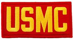 USMC Embroidered Patch US Marine Corps Colors Military Letters Iron-On Emblem