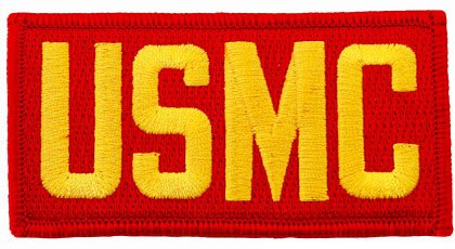 USMC Embroidered Patch US Marine Corps Colors Military Letters Iron-On Emblem