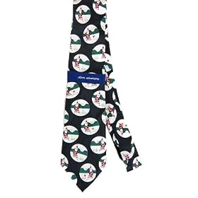 John Ashford Holiday Tie - Santa Ice Fish - Black