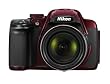 Nikon Coolpix P520 Digitalkamera (18 Megapixel, 42-fach opt. Zoom, 8 cm (3,2 Zoll) LCD-Display, Bildstabilisator) granat rot