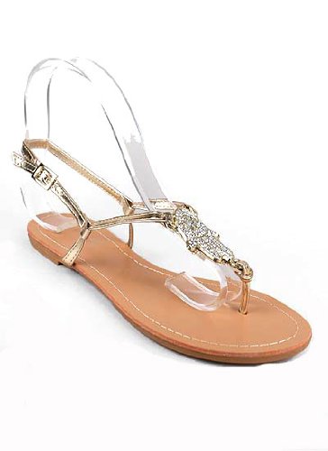 Rhinestone Hand Of Fatima Sandal