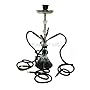 Black 26" 4 Hose Hookah Crystal Style Huka Shisha + Case