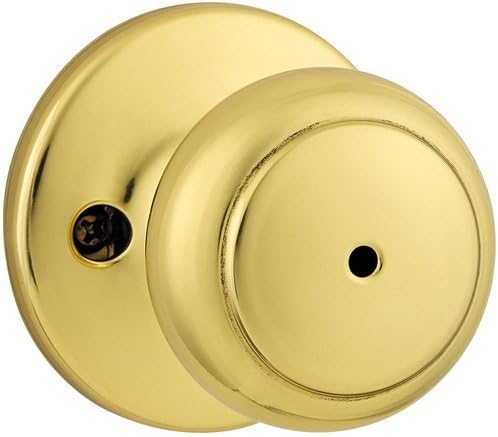 Kwikset Cove Knob Lockset Polished Brass Privacy Function