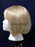 10 Short Black and Medium Golden Blond straight / bangs synthetic wigs