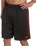  : adidas Men's Double Up Mini-Mesh Short, Black/university red, Small