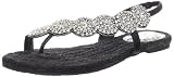 Naughty Monkey Women's Diverse Thong Sandal,Black,6.5 M US
