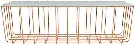 Blu Dot Scamp Large Table, Copper Base - Light Grey Glass Top