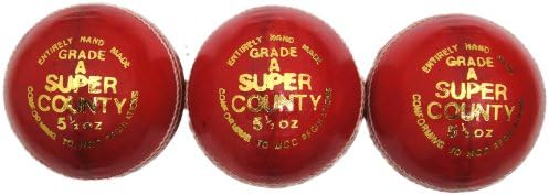 Pro Impact Professional Leather Cricket Ball - Super County (1 Ball)