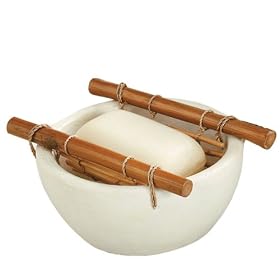 Bamboo & Terra cotta Soap Dish