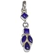 Handcrafted Sterling Silver Lockets for Girls Lapiz Gemstone Pendant 1.75 Inches