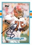 Tony Casillas Autographed/Hand Signed Football Card (Atlanta Falcons)