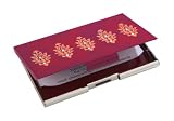 Produkt-Bild: Sigel VZ156 Visitenkarten-Etui Diamond, bordeaux/rot/apricot, mit 10 Kristallsteinen, Metall, f&uuml;r bis zu 20 Karten (max. 90x55 mm), 1 ST