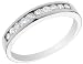 Semi Eternity Diamond Anniversary Wedding Ring: 14K White Gold 1/4 Carat (ctw) Channel Set