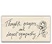 Thoughts, Prayers, and Sympathy Wood Mounted Rubber Stamp