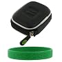 Ultra Slim Hard Shell Bluetooth Carrying case for Aliph Jawbone 3 PRIME EarCandy + Bonus Young Micro TM - Live Green WristBand