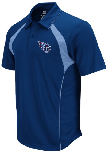NFL Men's Tennessee Titans End Zone Trainer Polo (Navy, Large)