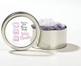 Baby Keepsake: Pink Cute Animal Illustrations Baby Shower Personalized Lavender Scent (Set of 20)
