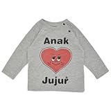 Anak Jujur プリント ラグラン Tシャツ Print Raglan T-shirt 【ミスティグレーsize:90】