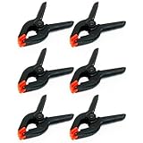 LimoStudio 6 PCS Black Nylon Muslin / Paper Photo Backdrop Background Clamps, 3.75 inch, AGG1242