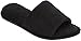 Dearfoams Womens Velour Open-Toe Scuff Slippers Medium Black