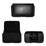 41voKWqT0TL. SL160  Executive Black Horizontal Leather Side Case Pouch with Belt Clip and Belt Loops for HTC Evo 4G