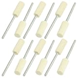 uxcell フェルト ボブス シャンク 6mm 円筒形 ロータリー ツール 3mm 12個