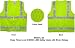 Class Two, ANSI 2004 Double Striped Sleeveless, LIME Safety Vests with Silver stripes XL size