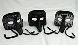 Dark Role Play Zanni Style Masquerade mask with Swan Designs