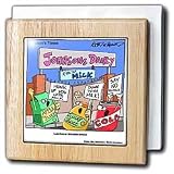 Londons Times Funny Music Cartoons - Lactose Intolerance - Tile Napkin Holders