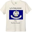 LOUISIANA - THE PELICAN STATE - FLAG - BigBoyMusic Youth Designs - White T-shirt
