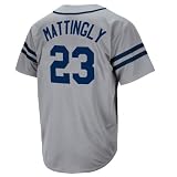 Majestic Don Mattingly New York Yankees Throwback Heater Jersey - Gray (XX-Large)