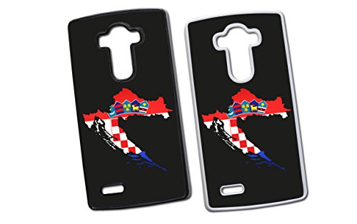 LG Kroatien Hrvatska 7 Hard Tasche Flip Hülle Case Cover Schutz Handy LG G3 Weiss