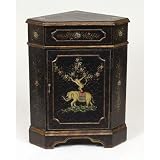Corner Cabinet in Brown Crackle